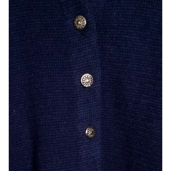 Vintage Amana Blue Button Front Cardigan Sweater Size Small - Picture 2 of 7